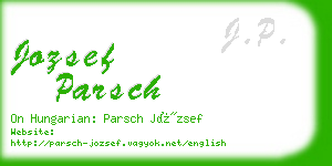 jozsef parsch business card